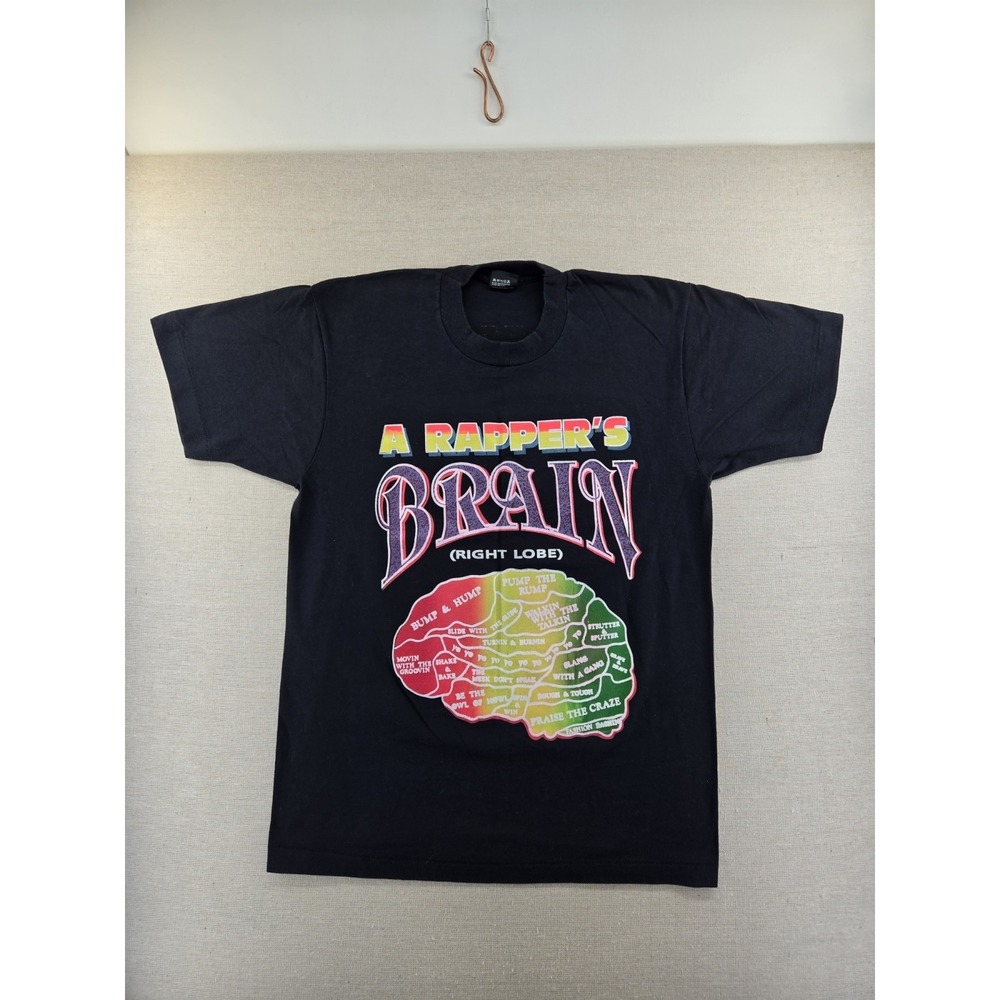 Vtg Screen Stars Best T Shirt Adult Large A Rappers Brain Hip Hop Single Stitch